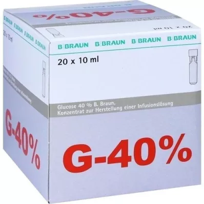 GLUCOSE %40 B.Braun Mini Plasco connect Inf.-L.-K., 20X10 ml