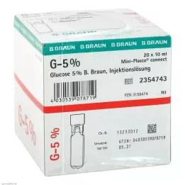 GLUCOSE %5 B.Braun Mini Plasco connect Enj.-Lsg., 20X10 ml