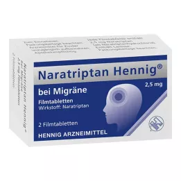 NARATRIPTAN Migren için Hennig 2.5 mg film kaplı tablet, 2 adet