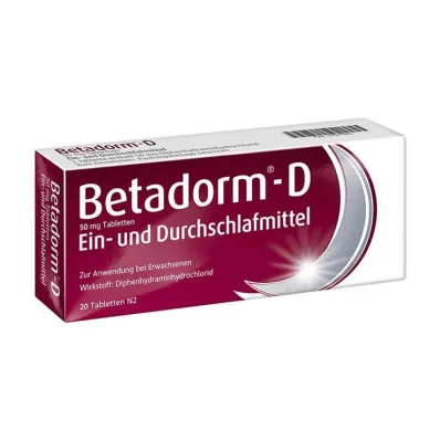 BETADORM D Tabletleri, 20 adet