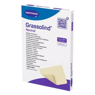GRASSOLIND Merhem kompresleri 7,5x10 cm steril, 10 adet GRASSOLIND Merhem kompresleri 7,5x10 cm steril, 10 adet