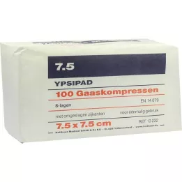 MULLKOMPRESSEN Ypsipad 7,5x7,5 cm steril olmayan 8x, 100 adet