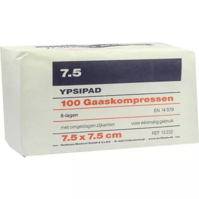 MULLKOMPRESSEN Ypsipad 7,5x7,5 cm steril olmayan 8x, 100 adet