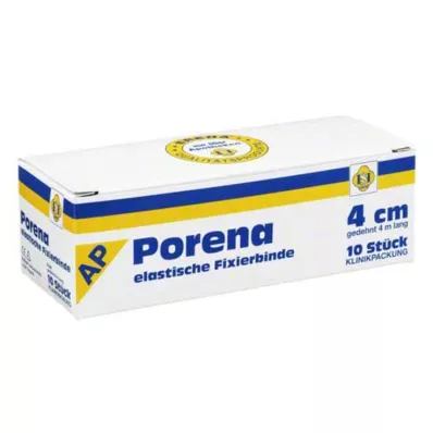 PORENA Elastik gazlı bez bandaj 4 cm beyaz, çellosuz, 10 adet PORENA Elastik gazlı bez bandaj 4 cm beyaz, çellosuz, 10 adet