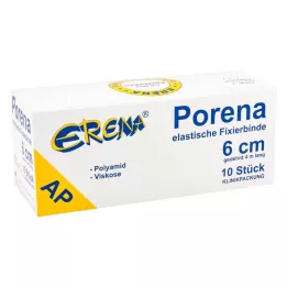 PORENA Elastik gazlı bez bandaj 6 cm beyaz, çellosuz, 10 adet