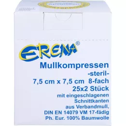 ERENA Gazlı bez kompres 7,5x7,5 cm steril 8x, 25X2 adet
