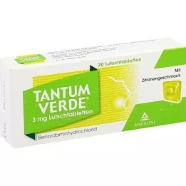 TANTUM VERDE 3 mg limon aromalı pastil, 20 adet