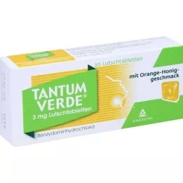 TANTUM VERDE 3 mg portakal-bal aromalı pastil, 20 adet