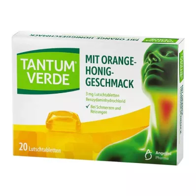 TANTUM VERDE 3 mg portakal-bal aromalı pastil, 20 adet TANTUM VERDE 3 mg portakal-bal aromalı pastil, 20 adet