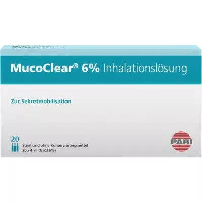 MUCOCLEAR %6 NaCl inhalasyon çözeltisi, 20X4 ml