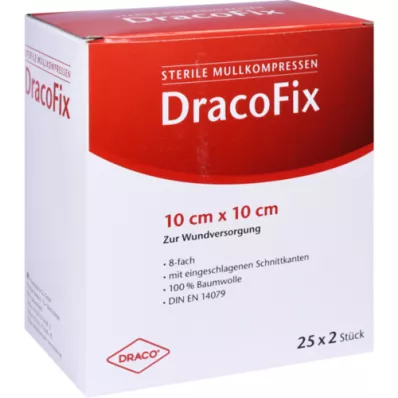 DRACOFIX PEEL Kompresler 10x10 cm steril 8 katlı, 25X2 adet