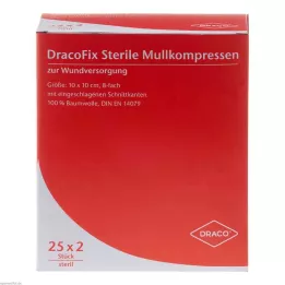 DRACOFIX PEEL Kompresler 10x10 cm steril 8 katlı, 25X2 adet