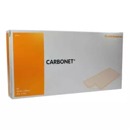 CARBONET 10x20 cm aktif kömürlü kokusuz yara örtüsü, 10 adet