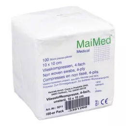 VLIESSTOFF-KOMPRESSEN steril olmayan 10x10 cm dörtlü, 100 adet