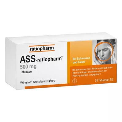 ASS-ratiopharm 500 mg tablet, 30 adet ASS-ratiopharm 500 mg tablet, 30 adet