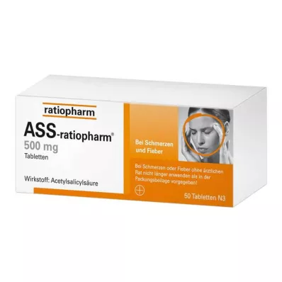 ASS Ratiopharm 500 mg tablet, 50 adet ASS Ratiopharm 500 mg tablet, 50 adet