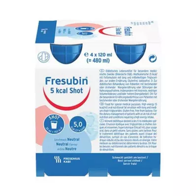 FRESUBIN 5 kcal SHOT Nötr çözelti, 4X120 ml