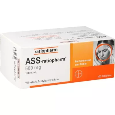 ASS-ratiopharm 500 mg tablet, 100 adet