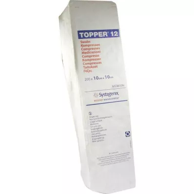 Topper 12 kompres steril olmayan 10x10 cm, 200 adet