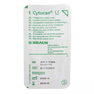 CYTOCAN Port kanülü 20 G 15 mm, 1 adet CYTOCAN Port kanülü 20 G 15 mm, 1 adet