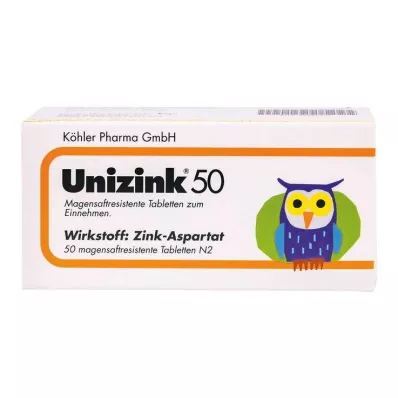 UNIZINK 50 enterik kaplı tablet, 50 adet UNIZINK 50 enterik kaplı tablet, 50 adet