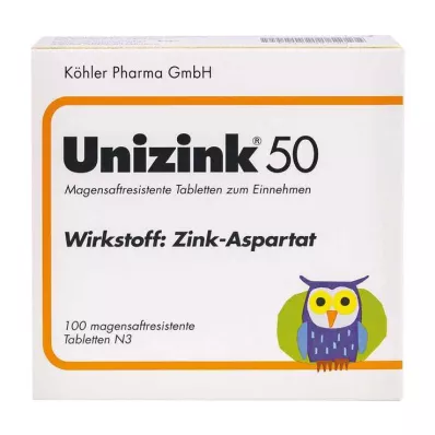 Unizinc 50 tablet, 100 adet Unizinc 50 tablet, 100 adet