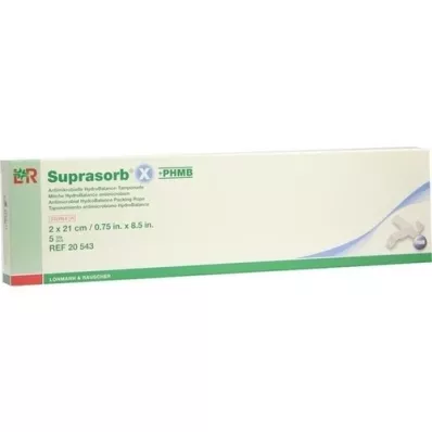 SUPRASORB X+PHMB HydroBalance tamponad 2x21 cm, 5 adet