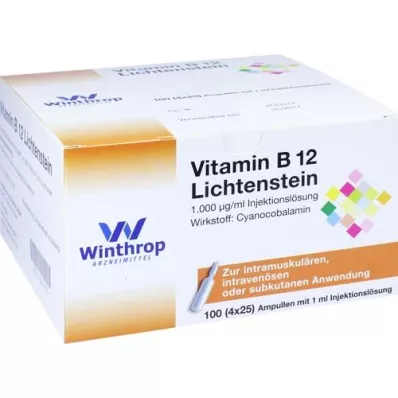 VITAMIN B12 1.000 μg Lichtenstein ampuller, 100X1 ml