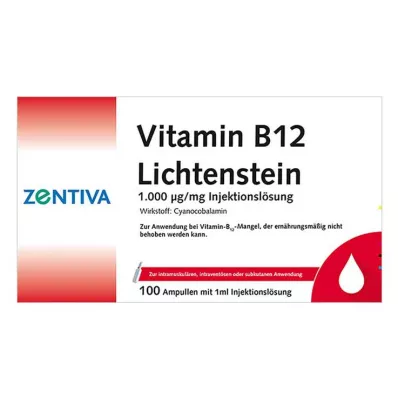 VITAMIN B12 1.000 μg Lichtenstein ampuller, 100X1 ml