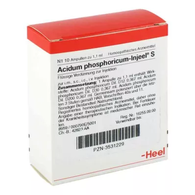 ACIDUM PHOSPHORICUM INJEEL S Ampuller, 10 adet ACIDUM PHOSPHORICUM INJEEL S Ampuller, 10 adet