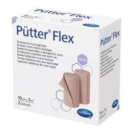 PÜTTER Flex Duo Bandaj 10 cmx5 m, 2 adet