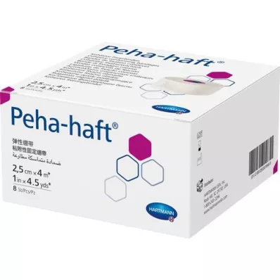 PEHA-HAFT Sabitleme bandajı lateks içermeyen 2,5 cmx4 m, 8 adet