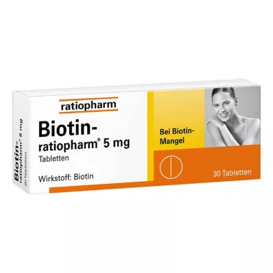 BIOTIN-RATIOPHARM 5 mg tabletler, 30 adet