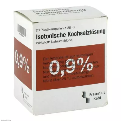 KOCHSALZLÖSUNG %0,9 plastik amp.Fresenius, 20X20 ml