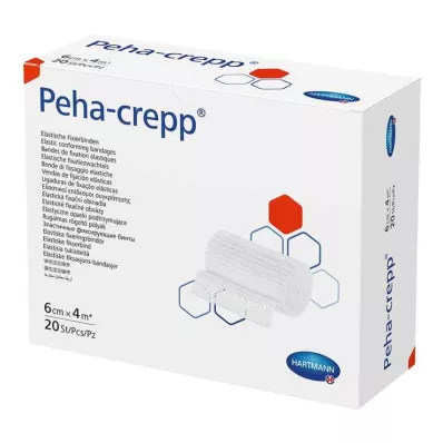 Peha Crepp sabitleme bandajı 6 cm x 4 m, 20 adet Peha Crepp sabitleme bandajı 6 cm x 4 m, 20 adet