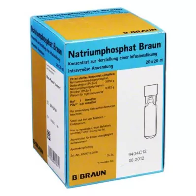 Sodyum fosfat Braun Mpc infüzyon solüsyonu konsantresi, 20x20 ml Sodyum fosfat Braun Mpc infüzyon solüsyonu konsantresi, 20x20 ml