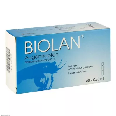 BIOLAN Göz damlası tek dozluk pipetler, 60X0,35 ml
