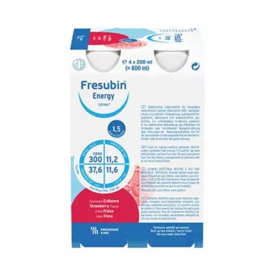 FRESUBIN ENERGY DRINK Çilekli içme şişesi 6X4X200 ml FRESUBIN ENERGY DRINK Çilekli içme şişesi 6X4X200 ml