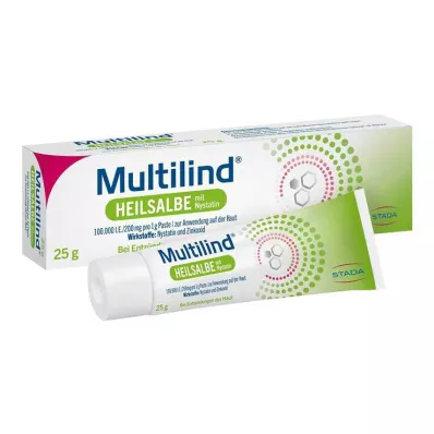 MULTILIND Nistatin ve çinko oksit içeren iyileştirici merhem, 25 g MULTILIND Nistatin ve çinko oksit içeren iyileştirici merhem, 25 g