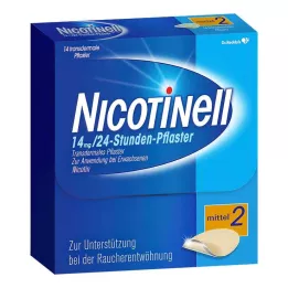 NICOTINELL 14 mg / 24 saatlik nikotin bantları, orta sertlikte bant (2), 14 adet