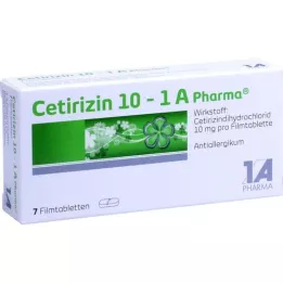 CETIRIZIN 10-1A Pharma film kaplı tabletler, 7 adet