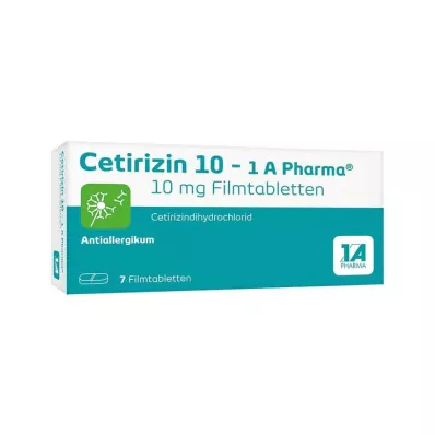 CETIRIZIN 10-1A Pharma film kaplı tabletler, 7 adet CETIRIZIN 10-1A Pharma film kaplı tabletler, 7 adet