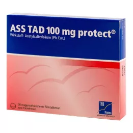 ASS TAD 100 mg enterik kaplı film kaplı tabletleri korur, 50 adet