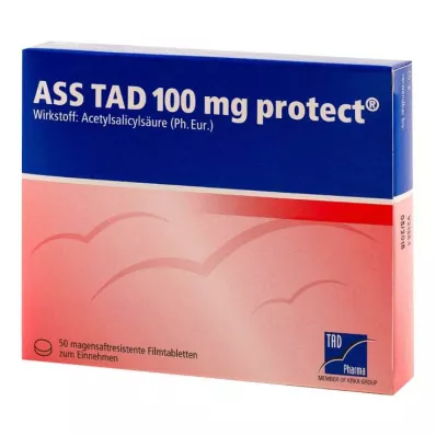 ASS TAD 100 mg enterik kaplı film kaplı tabletleri korur, 50 adet