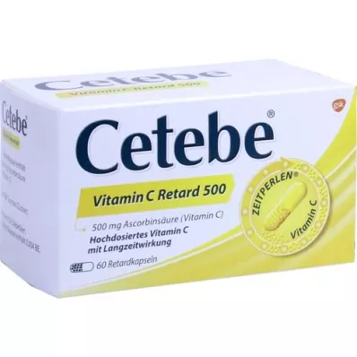 CETEBE C vitamini sürekli salımlı kapsül 500 mg, 60 adet