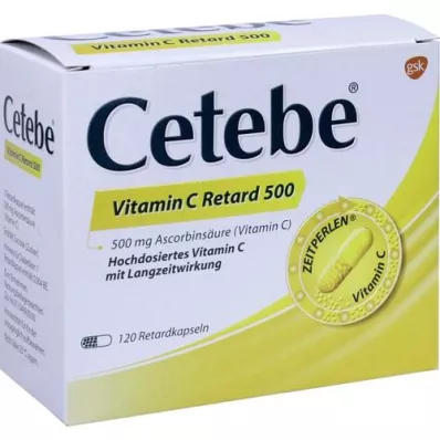 CETEBE C vitamini sürekli salımlı kapsül 500 mg, 120 adet