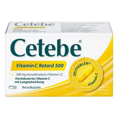 CETEBE C vitamini sürekli salımlı kapsül 500 mg, 180 adet