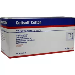 CUTISOFT Pamuk yarık kompres 7,5x7,5 cm steril, 50X2 adet