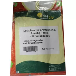 LÄTZCHEN Erw.m.Tasche 2seit.Tex.m.Fol.Druckknöpfe, 1 adet