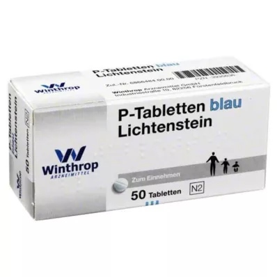P tabletler mavi 8 mm bölmeli, 50 adet